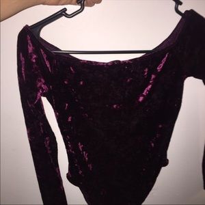 Velvet body suit